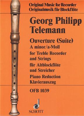 Georg Philipp Telemann: Overture in A Minor: Altblockflöte mit Begleitung