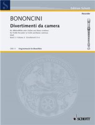 Giovanni Battista Bononcini: Divertimenti Da Camera 3: Altblockflöte mit Begleitung