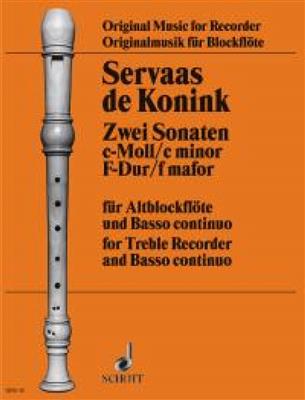 Servaas van Konink: Sonaten(2) C/F: Altblockflöte mit Begleitung