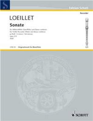 Jean-Baptiste Loeillet: Sonaten(6) 5 G Op.3: Altblockflöte mit Begleitung