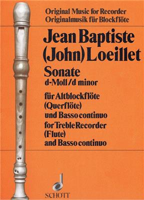 Jean-Baptiste Loeillet: Sonaten(6) 6 D Opus 3: Altblockflöte mit Begleitung