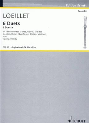 Jean-Baptiste Loeillet: Duetten(6) 2: Blockflöte Duett