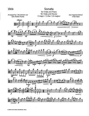 Jean-Baptiste Breval: Sonata C Major: (Arr. Julia Mueller-Runte): Viola mit Begleitung