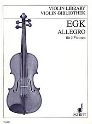 Werner Egk: Allegro: Streichtrio