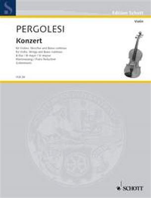 Giovanni Battista Pergolesi: Concerto Bb Major: Streichensemble