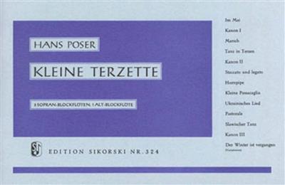 Hans Poser: Kleine Terzette: Blockflöte Ensemble