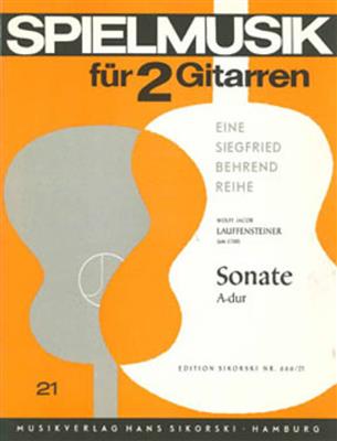 Wolff Jakob Lauffensteiner: Sonate: (Arr. Siegfried Behrend): Gitarre Duett