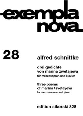 Alfred Schnittke: 3 Gedichte von Marina Zwetajewa: Gesang mit Klavier