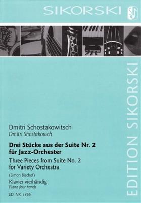 Dimitri Shostakovich: Drei Stücke aus der Suite Nr. 2: (Arr. Simon Bischof): Klavier vierhändig