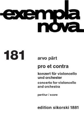 Arvo Pärt: Pro et contra: Orchester mit Solo