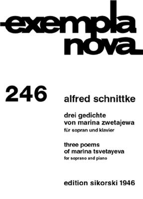 Alfred Schnittke: 3 Gedichte von Marina Zwetajewa: Gesang mit Klavier