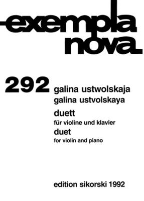Galina Ustvolskaya: Duett: Violine mit Begleitung