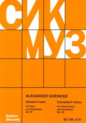 Alexander Goedicke: Konzert: (Arr. Alexander Goedicke): Orchester mit Solo