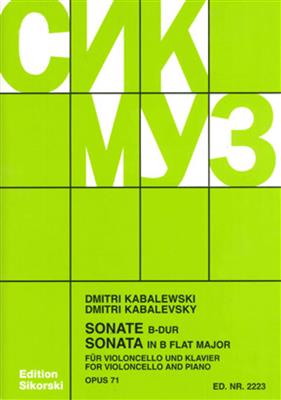 Dmitri Kabalevsky: Sonate B-Dur Op.71: Cello mit Begleitung