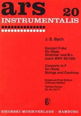 Johann Sebastian Bach: Concerto In F Major - Oboe,Strings,Bc -score: Kammerensemble