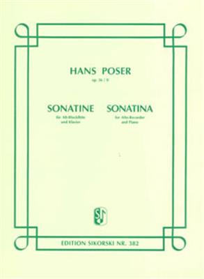 H. Poser: Sonatine 2 Op.36: Altblockflöte mit Begleitung