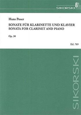 H. Poser: Sonate Op.30: Klarinette mit Begleitung
