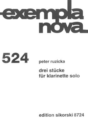 Peter Ruzicka: 3 Stücke: Klarinette Solo