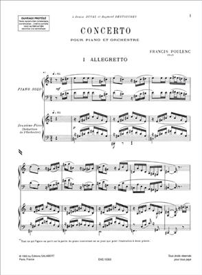 Francis Poulenc: Concerto pour Piano et orchestre (1949): Klavier Duett