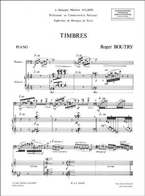 Roger Boutry: Timbres Basson-Piano: Fagott mit Begleitung