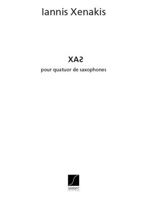 Iannis Xenakis: Xas 4 Saxophones Partition Et Parties: Saxophon Ensemble