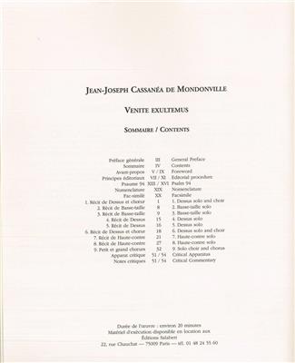 Jean-Joseph Mondonville: Venite Exultemus: Gemischter Chor mit Ensemble