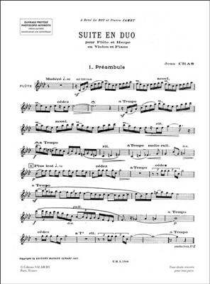 Jean Cras: Suite En Duo: Flöte mit Begleitung