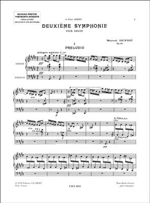 Marcel Dupré: Symphonie 2 Opus 26: Orgel
