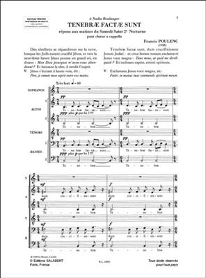 Francis Poulenc: Quatre Motets Pour Un Temps De Penitence no3: Gemischter Chor A cappella