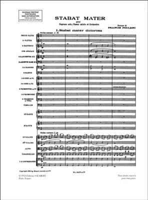 Francis Poulenc: Stabat Mater: Gemischter Chor mit Ensemble