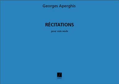 Georges Aperghis: Recitations: Gemischter Chor A cappella