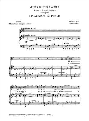 Georges Bizet: Pescatori Di Perle 'Romance De Nadir' Fr.: Gesang mit Klavier