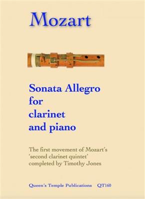 Wolfgang Amadeus Mozart: Sonata Allegro For Clarinet & Piano: Klarinette mit Begleitung