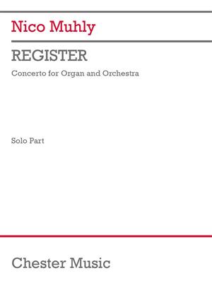Nico Muhly: Register (Solo Part): Orchester