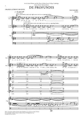 Nico Muhly: De Profundis: Gemischter Chor mit Klavier/Orgel