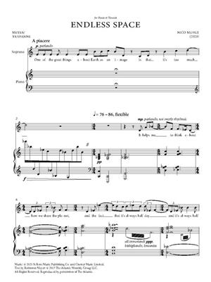 Nico Muhly: Endless Space: Gesang mit Klavier