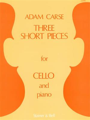 Adam Carse: Three Short Pieces For Cello And Piano: Cello mit Begleitung