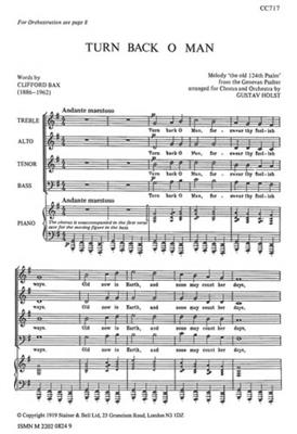 Turn Back, O Man: Gemischter Chor mit Klavier/Orgel