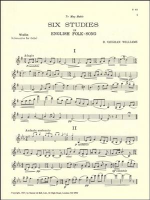 Six Studies in English Folk Song: Violine Solo