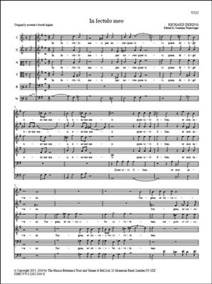 Richard Dering: In lectulo meo: Gemischter Chor mit Begleitung