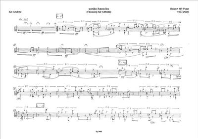 Robert HP Platz: senko-hana-bi (AFl-2grFl-Shô): Flöte Ensemble