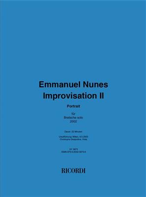 Emmanuel Nunes: Improvisation II: Viola Solo