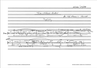Nikolaus Brass: Tranströmerlieder: Gesang mit Klavier