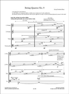 Haas: String Quartet No. 9 (English version): Streichquartett