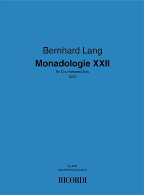 Bernhard Lang: Monadologie XXII: Gesang Solo