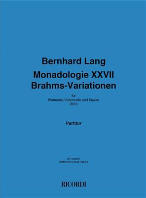 Bernhard Lang: Monadologie XXVII 'Brahms‐Variationen': Kammerensemble