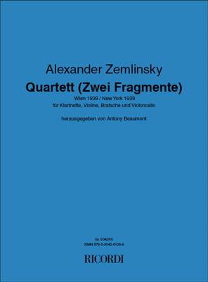 Alexander Zemlinsky: Quartett (2 Fragmente) 1938-1939: Streichensemble
