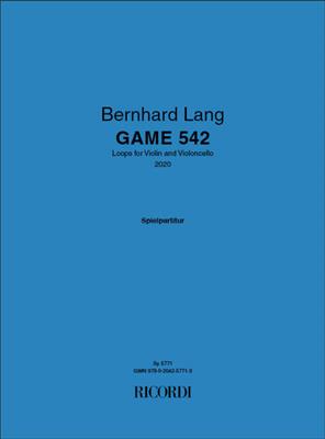 Bernhard Lang: Game 542: Streicher Duett
