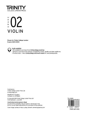 Trinity Violin 2020-2023. Grade 2 Part