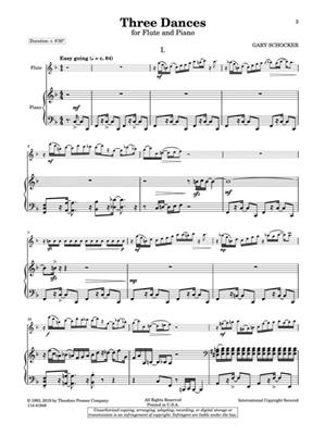 Gary Schocker: Three Dances: Flöte mit Begleitung